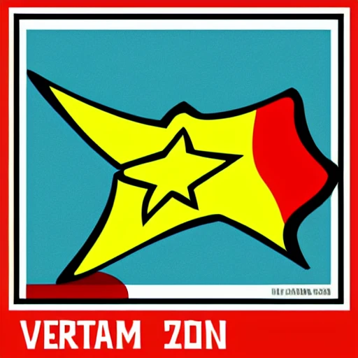 vietnam flag, Cartoon
