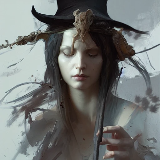 witch, full body, beautiful face, sexy, intricate, sharp focus, illustration, highly detailed, digital painting, concept art, matte, art by ruan jia and wlop and greg rutkowski, masterpiece 