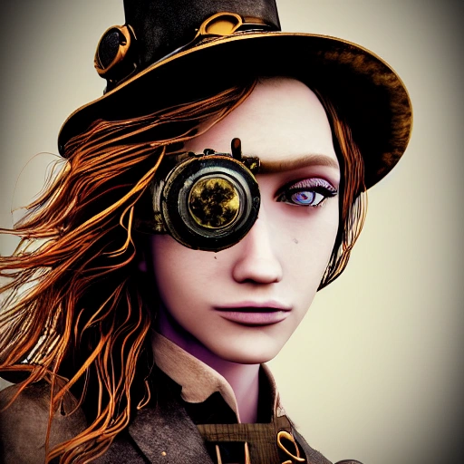 side close up portrait of 1 girl, steampunk, windblown long hair, detailed face, spotlight, steampunk city, multicolored, hyperrealistic, photografic, 8k, epic ambient light, octane render [duplicate, poorly drawn face, morbid, poorly drawn fingers, ugly, blurry, mutated]