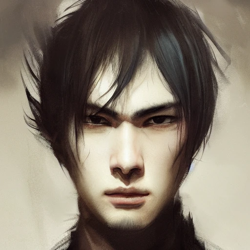 Ruan Jia, night, high-detail human face, realistic, black hair, young, handsome, man, 4K, light and shadow, Japanese style, high-detail upper body, trench coat