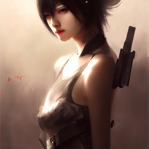 Ruan Jia, cyber, night, high detail face, high detail body, black hair, young and cute, 4K, light and shadow, realism