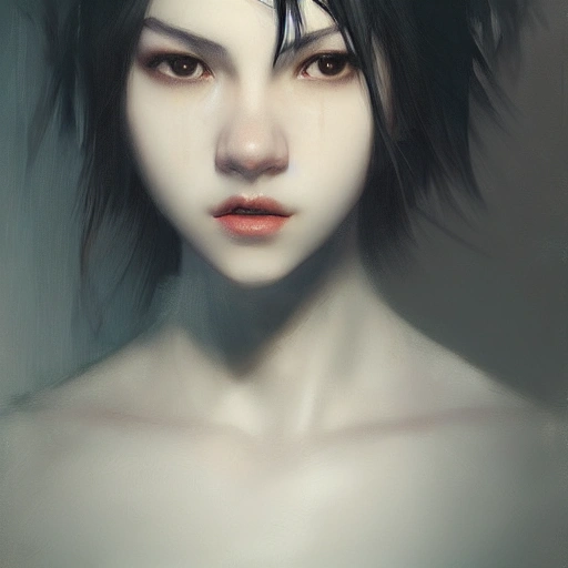 Ruan Jia, cyber, night, high detail face, high detail body, black hair, young and cute, 4K, light and shadow, realism