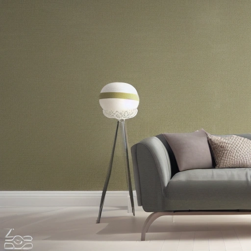 interior design, living room, zen wallpaper, neutral colors, olive green, 3d render, digital art, 8k