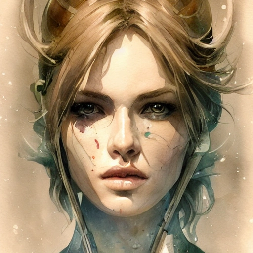  sci-fi character portrait, athletic, focus on face, style, flat light, ultra photo-realistic, intricate, watercolor on paper, masterpiece, expert, insanely detailed, 4k resolution, john William warehouse, Charlie Bowater, Agnes Cecile, Mucha, Gabriel Ferrier, composition, framing