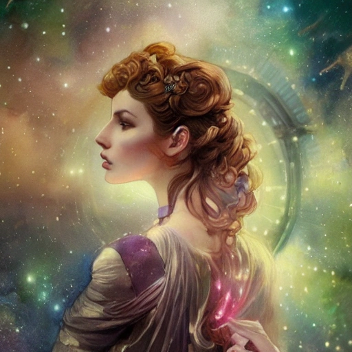  sci-fi princess in galaxy station, portrait, ornate dress, elegant,  athletic, focus on face, fantasy, flat light, ultra photo-realistic, intricate, watercolor on paper, masterpiece, expert, insanely detailed, 4k resolution, john William warehouse, Charlie Bowater, Agnes Cecile, Mucha, Gabriel Ferrier, composition
