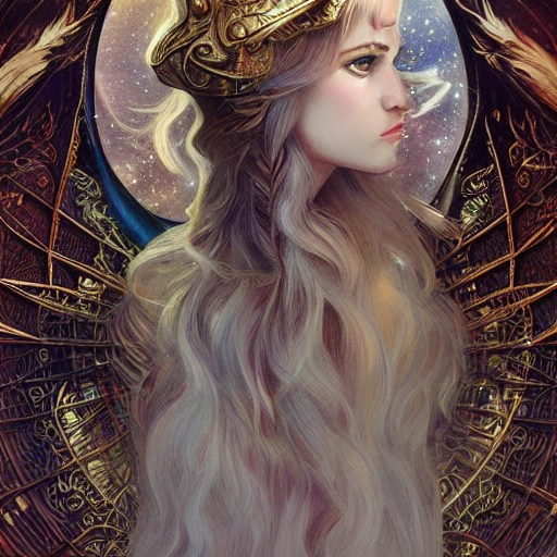 beautiful snow princess in galaxy ship, action, ornate dress, crystals headwear, elegant,  athletic, focus on face, centered head, ultra detailed face,  fantasy, flat light, ultra photo-realistic, intricate, masterpiece, insanely detailed, john William warehouse, Charlie Bowater,  Mucha, Gabriel Ferrier, 
