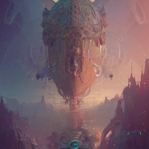 a highly detailed digital image of an imagination machine, concept art, artstation, cgsociety, very detailed, intricate, detailed illustration, by greg rutkowski and alphonse mucha, Paul Lehr and Beeple, iridescent accents, ray tracing, product lighting, sharp, smooth, masterpiece