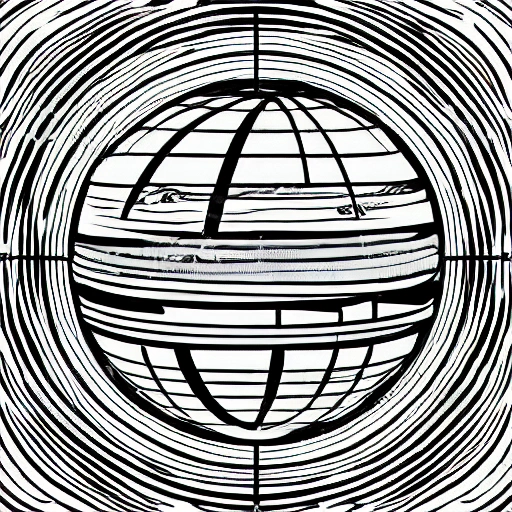 black and white sci fi earth themed svg vector art panel for cnc plasma, laser, stencil, unique planet design 