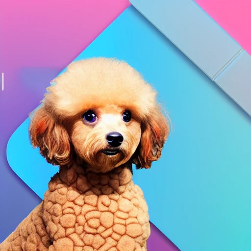 Beautiful application icon for an iOS developer tool
ultra high resolution, toy poodle with slightly gray hair, stylisation, 
design, ux/ui, ux, ui --v 4