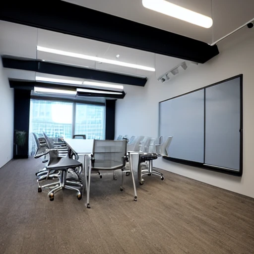 Modern advertising agency meeting room