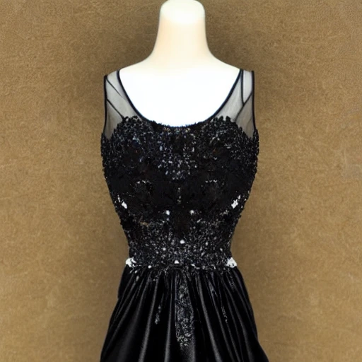 black, spectacular, evening dress, fitted, mini, 8k, 3d