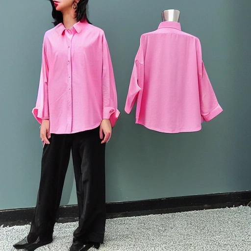 pink oversize women's shirt, 8k, 3d