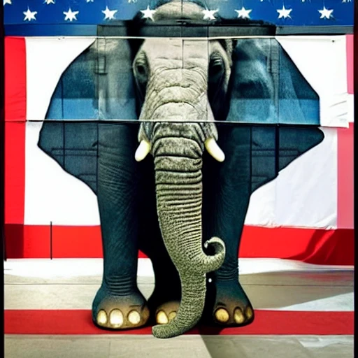 Pov, Donald Trump Is Sitting On A Giant Elephant, With The Word ...