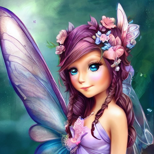 Fantasy Cute Girl Fairy Arthub Ai
