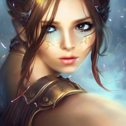 43. fantasy art, very beautiful cute young mood female with golden eyes, hyper realistic, high definition