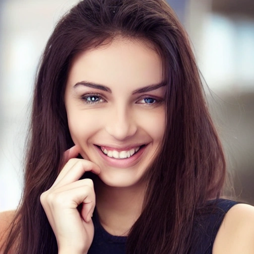 perfect woman, with perfect smile / eyes / faces