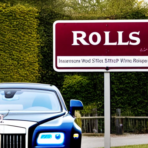 rolls royce street sign wine, Water Color