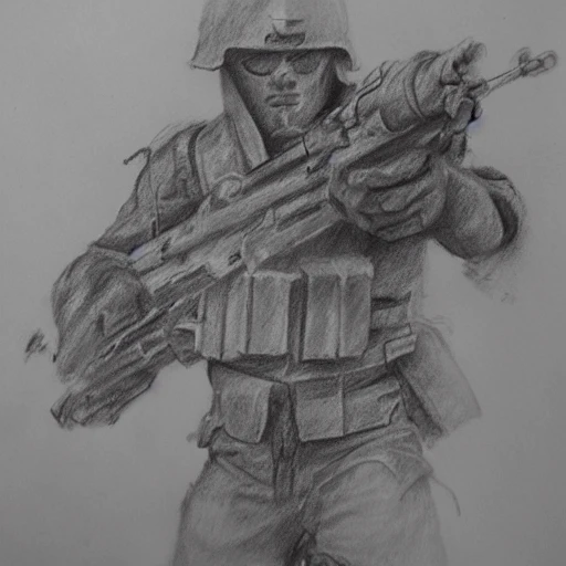 war,Pencil Sketch