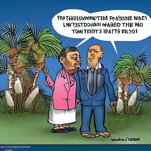 Awghans in paradise, Cartoon