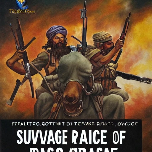 Savage race of taliban artistic depiction 
