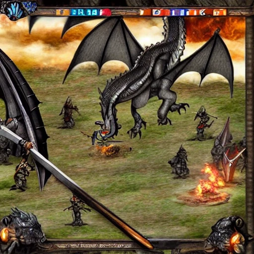 dragon battle medieval

