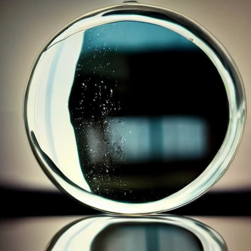 reflet d'un verre dans un miroir face à un miroir