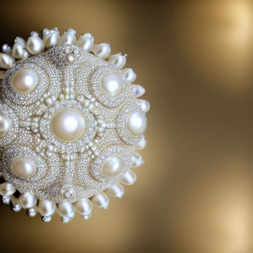 crown is full of diamond flowers and pearls, realistic pearl ornament 
intricate with highly detailed realistic pearls, cinematic, rim light, bokeh, photo - realistic, elegant, high detail, 8 k, masterpiece, photo taken in 2023, 3D