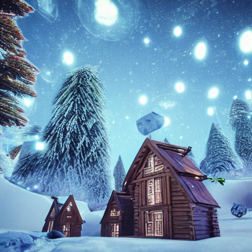 mdjrny-v4 style, ultra detailed alien planet, village, wooden houses, nature, relaxation, soothing, inspiration, landscapes, epic, natural wonders, futuristic tech, AI, magic, wonder, realms, Christmas, joy, homes, sparkling lights, colorful decorations, giant glowing tree, snow, festive activities, carols, 8k, render unreal engine

{
"steps": 100,
"width": 1920,
"height": 1080,
"version": "SD1.4_SH",
"guidance_scale": 7.5
}