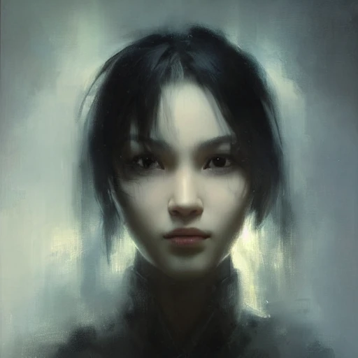 Ruan Jia, cyber, night, highly detailed face, highly detailed bo ...