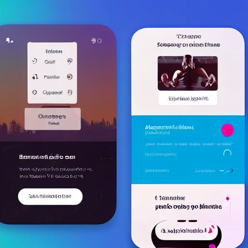 beautiful mobile application fitness, ui, ux