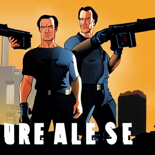 dvd screen grab of “true lies” (1994) in the style of an animated Disney classic movie