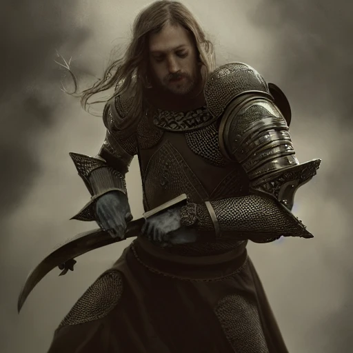 ultra photo-realistic, medieval full body character portrait, athletic, fit, in armor, focus on face, style, at light, intricate, masterpiece, state-of-the-art, expert, insanely detailed, 4k resolution, john William warehouse, Charlie Bowater, Agnes Cecile, Gabriel Ferrier, composition, framing, professional studio lighting, octane render, 3d