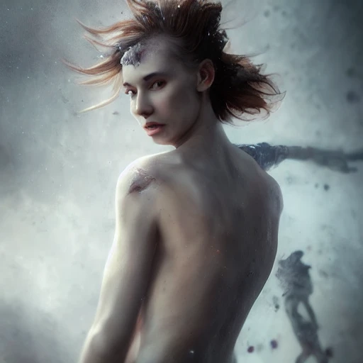ultra photo-realistic, full body character portrait, sensual, athletic, fit, in armor, focus on face, style, at light, intricate, masterpiece, state-of-the-art, expert, insanely detailed, 4k resolution, john William warehouse, Charlie Bowater, Agnes Cecile, Gabriel Ferrier, composition, framing, professional studio lighting, octane render, 3d