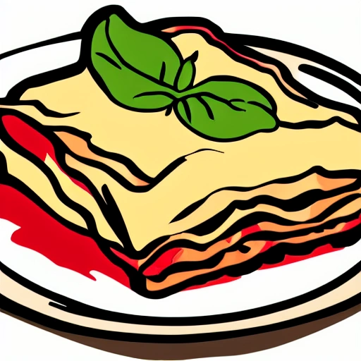 Vector drawing of an abnormally potent lasagna 