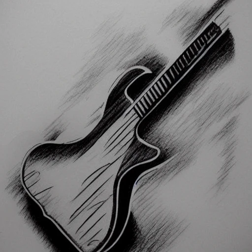 Pencil Drawing Guitar Vector Images over 270