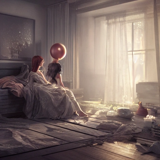 a couple, upperboddy, extremely detailed, intricate, olumetric lighting, hyper realistic, concept art, awarding winning photography, octane render