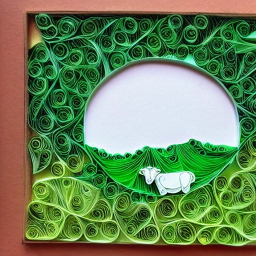 dairy farm environment, paper cut art, paper quilling, paper illustration, very detailed, 8k