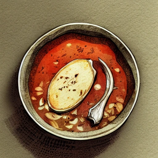 book illustration of (a bowl of Stew), concept, d & d, high fantasy, detailed, digital art, artstation, smooth, sharp focus, fantasy, intricate, elegant, highly detailed, digital painting, concept art, illustration, artstation trending, pixiv, deviantart, (((white background))), Water Color