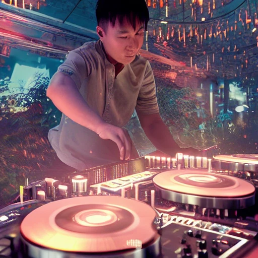 howie lee djing in kunming, extremely detailed, intricate, olumetric lighting, hyper realistic, concept art, awarding winning photography, octane render