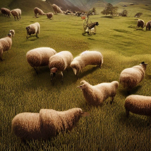 yunnan, grassland, sheep, extremely detailed, intricate, olumetric lighting, hyper realistic, awarding winning photography, octane render