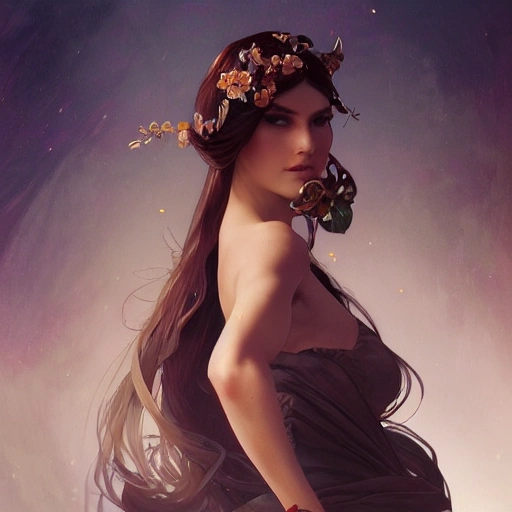 beautiful woman, fantasy, mage, 
art by artgerm and greg rutkowski and alphonse mucha, 
4k, 8k