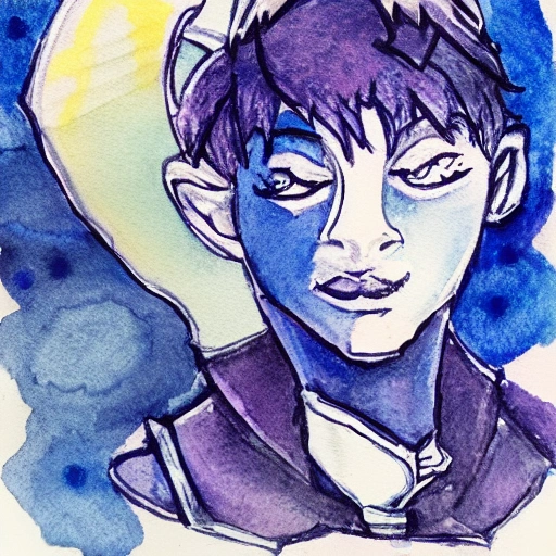 logo of a blueberry prince, Water Color