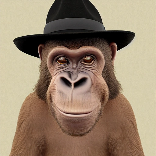 Hyper realistic portrait of a smiling ape with a stetson hat

{
"seed": "2339311896",
"steps": 30,
"width": 512,
"height": 512,
"version": "SD1.4_SH",
"sampler_name": "k_dpm_2",
"guidance_scale": 7.5
}