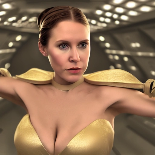 mdjrny-v4 style portrait photograph of mid-twenties Victoria Sylvstedt as slave Princess Leia , young beautiful blonde swedish woman, slave Leia outfit aboard Jabba's sail barge, ultra realistic, concept art, elegant, ((intricate)), ((highly detailed)), (((depth of field))), ((professionally color graded)), 8k, art by artgerm and greg rutkowski and alphonse mucha