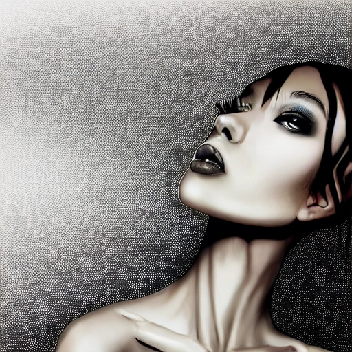 1 girl with a great body, slender, extremely sexy black dress, detailed black eyes, japanese, digital art, vibrant high contrast, super detailed, highly complex, concept art, very coherent and symmetrical face, winning photo , very photographic, vivid shadow effects, extremely realistic, edge lighting, sharp focus, 8k resolution wallpaper, smoothing, noise reduction, background falling black feathers