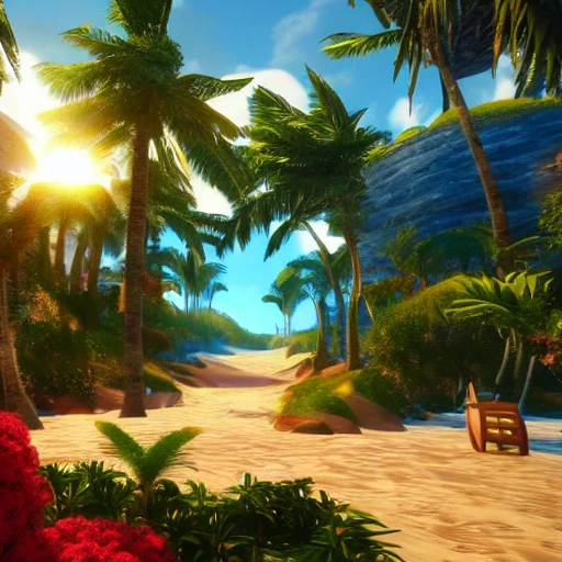 A vision of paradise, Unreal Engine, The word "HAPPY NEW YEAR" must come out