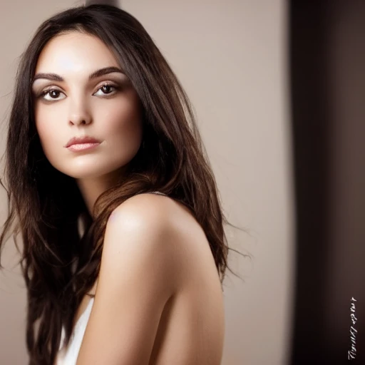 portrait of a beautiful brunette woman