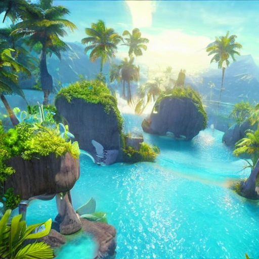 A vision of paradise, Unreal Engine, The word "H.A.P.P.Y. N.E.W. Y.E.A.R." must come out