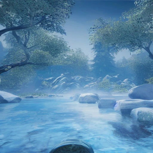 Должен содержать букву или слово С Новым годом только один раз, A vision of paradise, Unreal Engine, winter, rising sun, samsung style