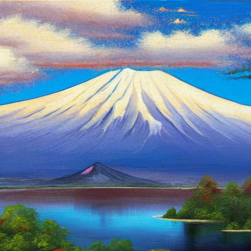 Mount Fuji oil painting